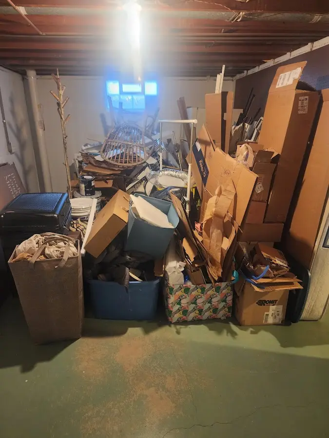 Roll-off dumpster container at job site for 15 Yard Dumpster Rental in Nassau Bay